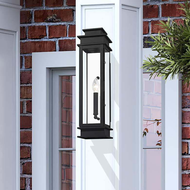Image 1 Princeton 20 1/4" High Black Outdoor Wall Light