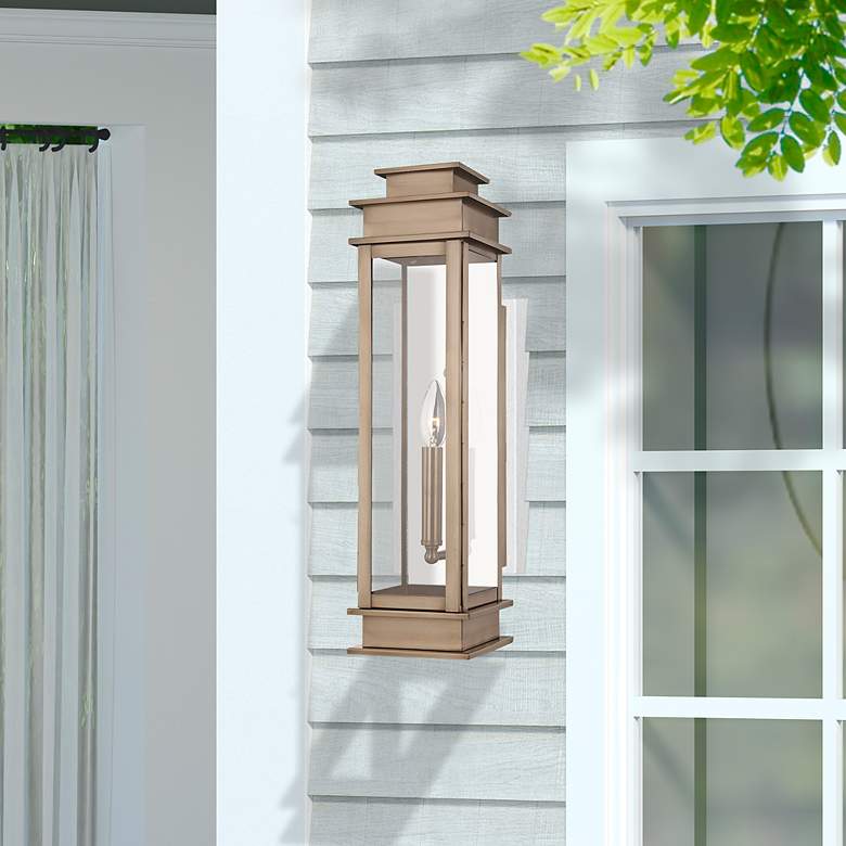 Image 1 Princeton 20 1/4" High Vintage Pewter Outdoor Wall Light