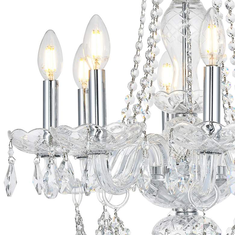 Image 2 Princeton 20 inch Wide Chrome and Crystal 8-Light Chandelier more views