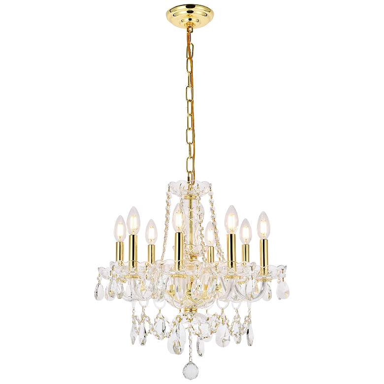 Image 1 Princeton 20"W Gold 8-Light Chandelier