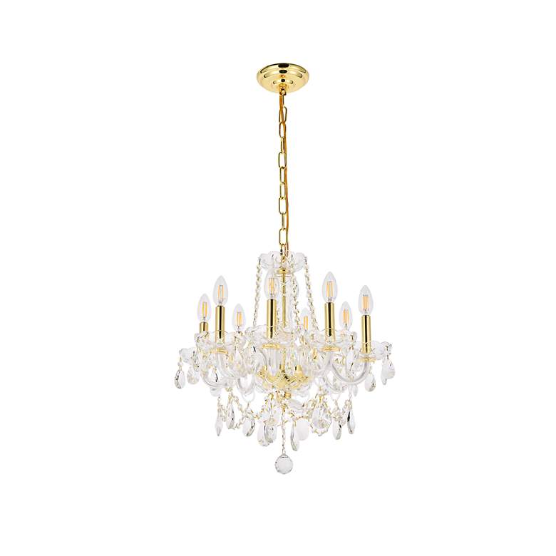 Image 7 Princeton 20"W Gold 8-Light Chandelier more views