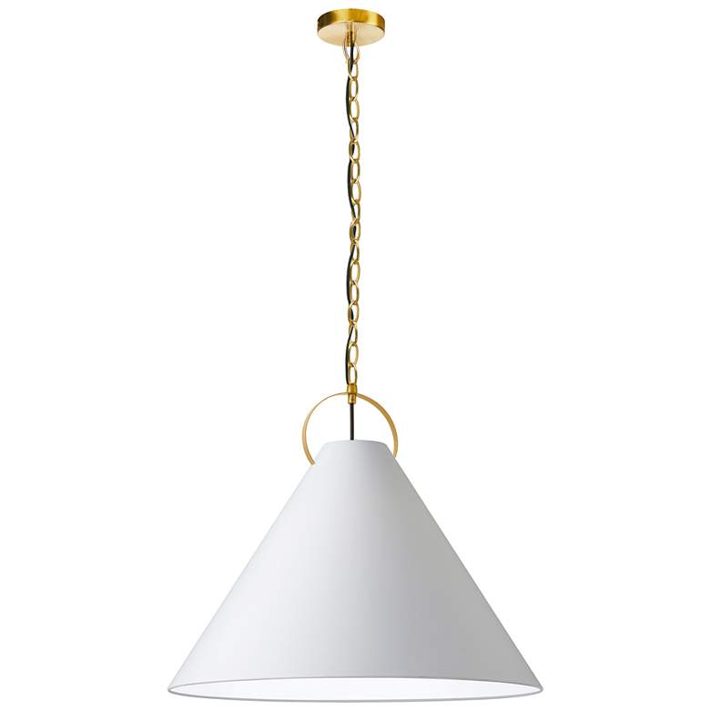 Image 1 Princeton 24" Wide Aged Brass Pendant