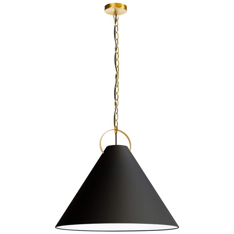 Image 1 Princeton 24" Wide Aged Brass Pendant