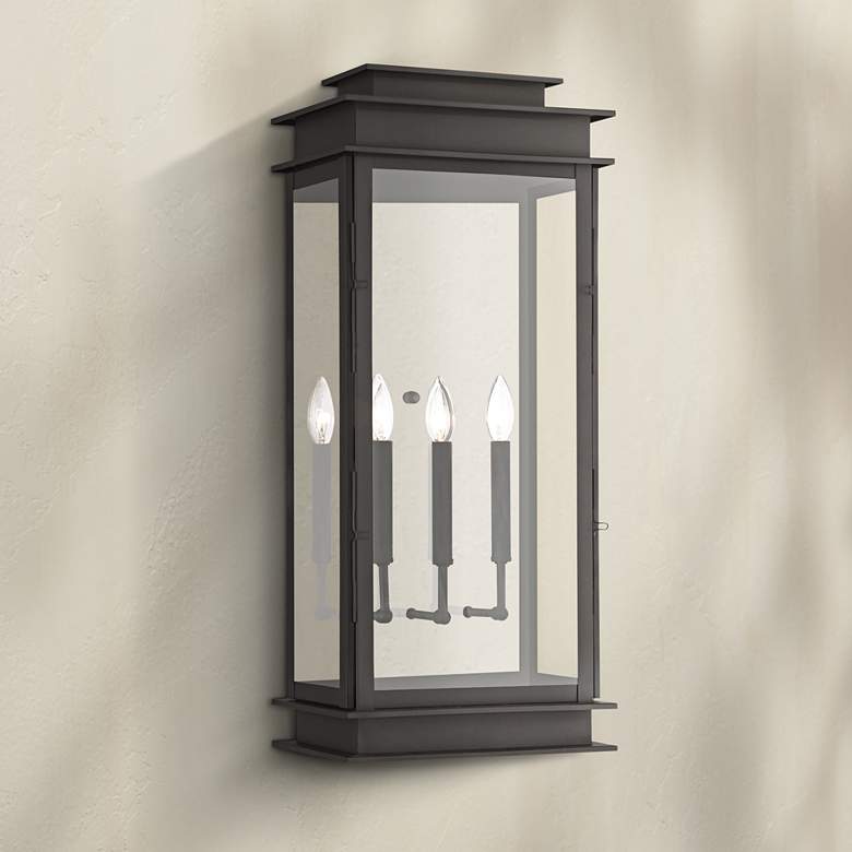 Image 1 Princeton 28 1/2" High Black Outdoor Wall Light