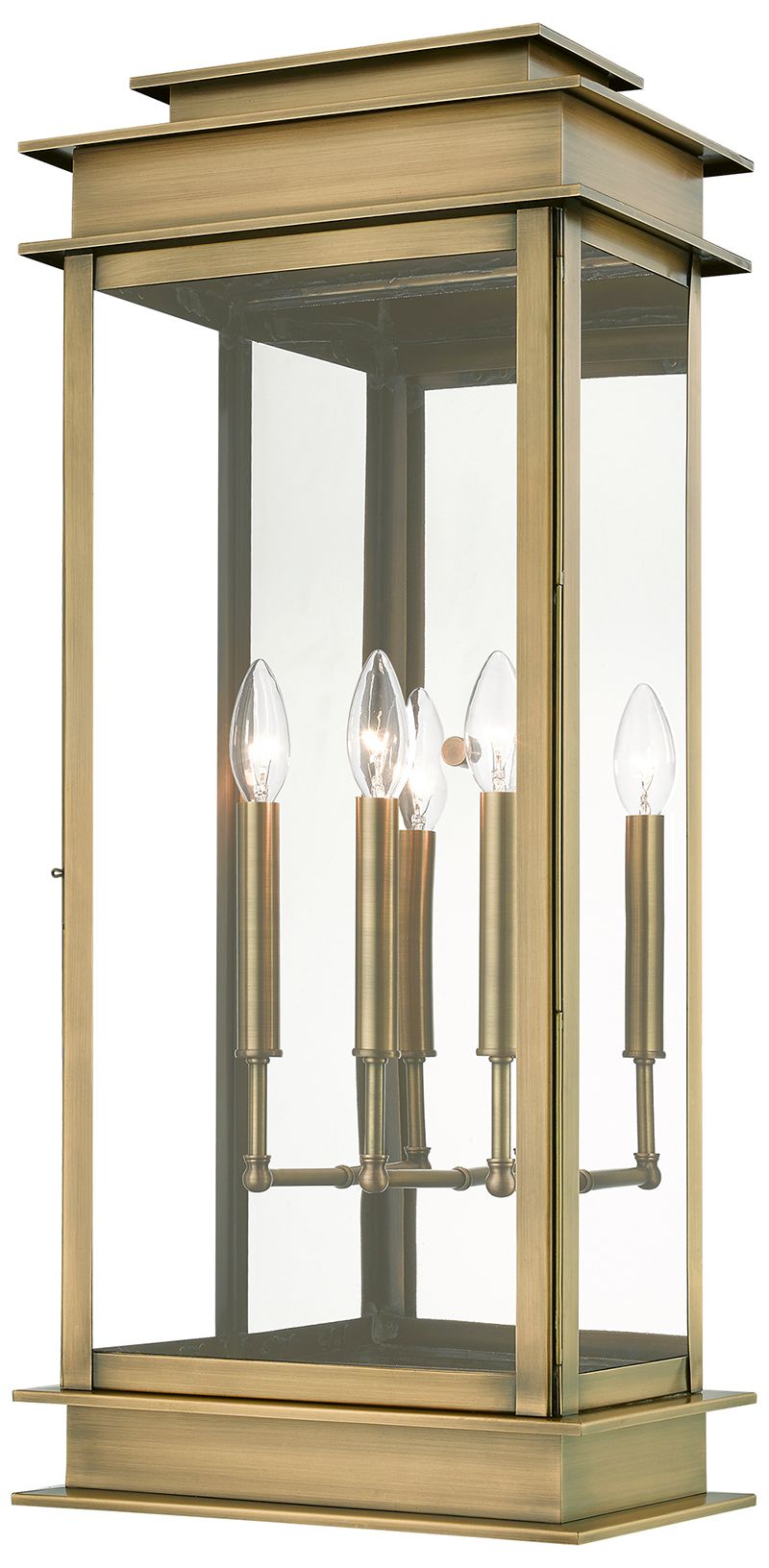 Princeton 28 1/2"H Antique Brass 3-Light Outdoor Wall Light