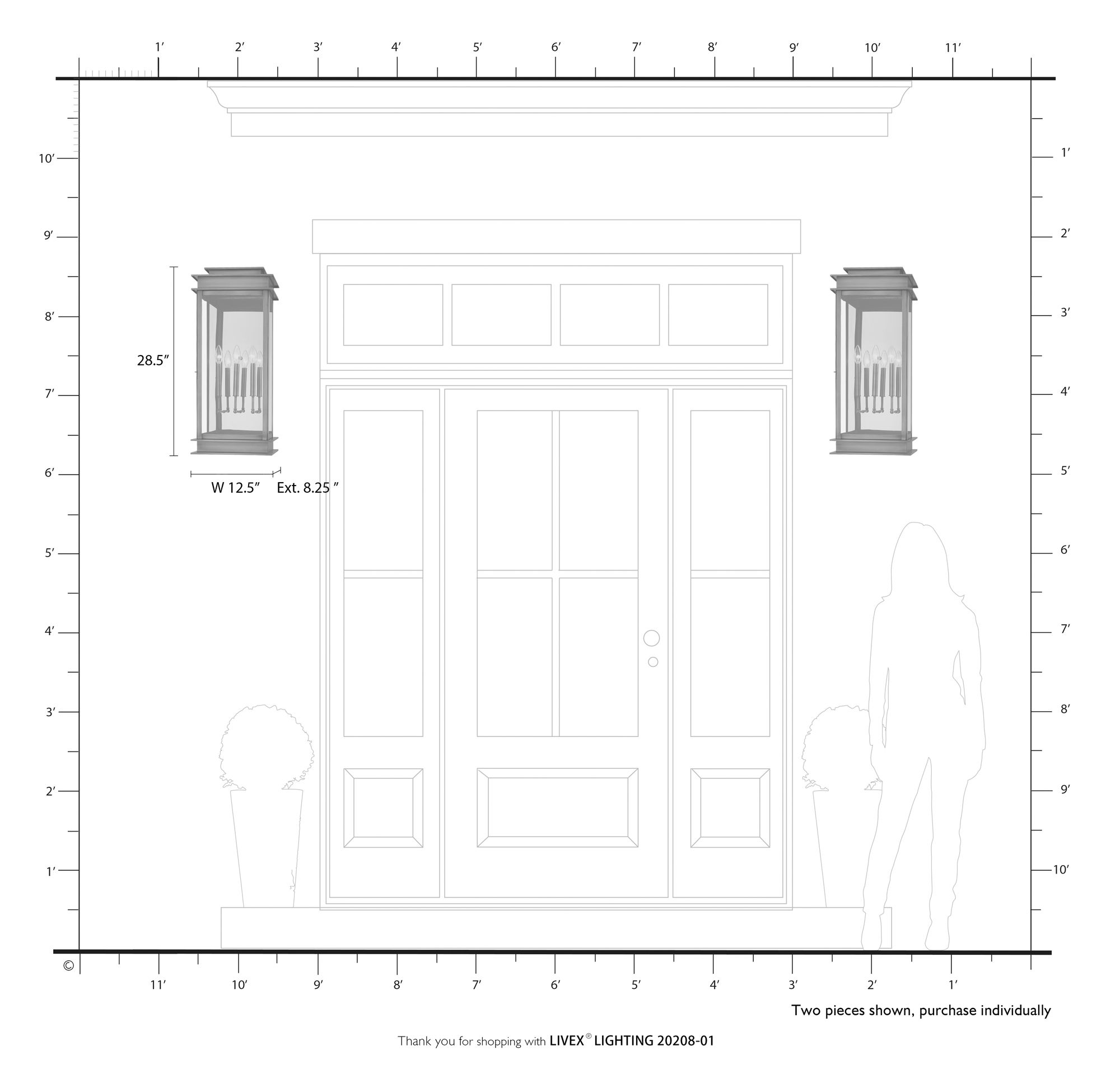 Princeton 28 1/2"H Antique Brass 3-Light Outdoor Wall Light