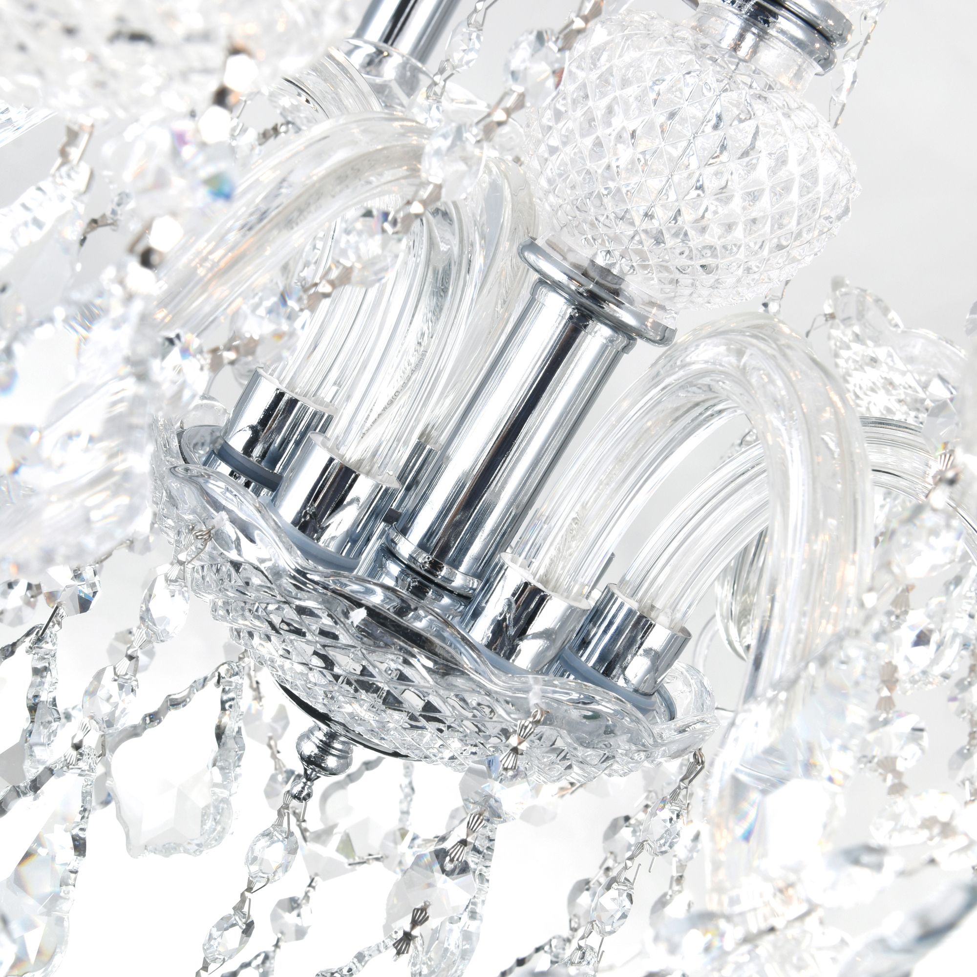 Image 3 Princeton 6 Light Down Chandelier With Chrome Finish more views