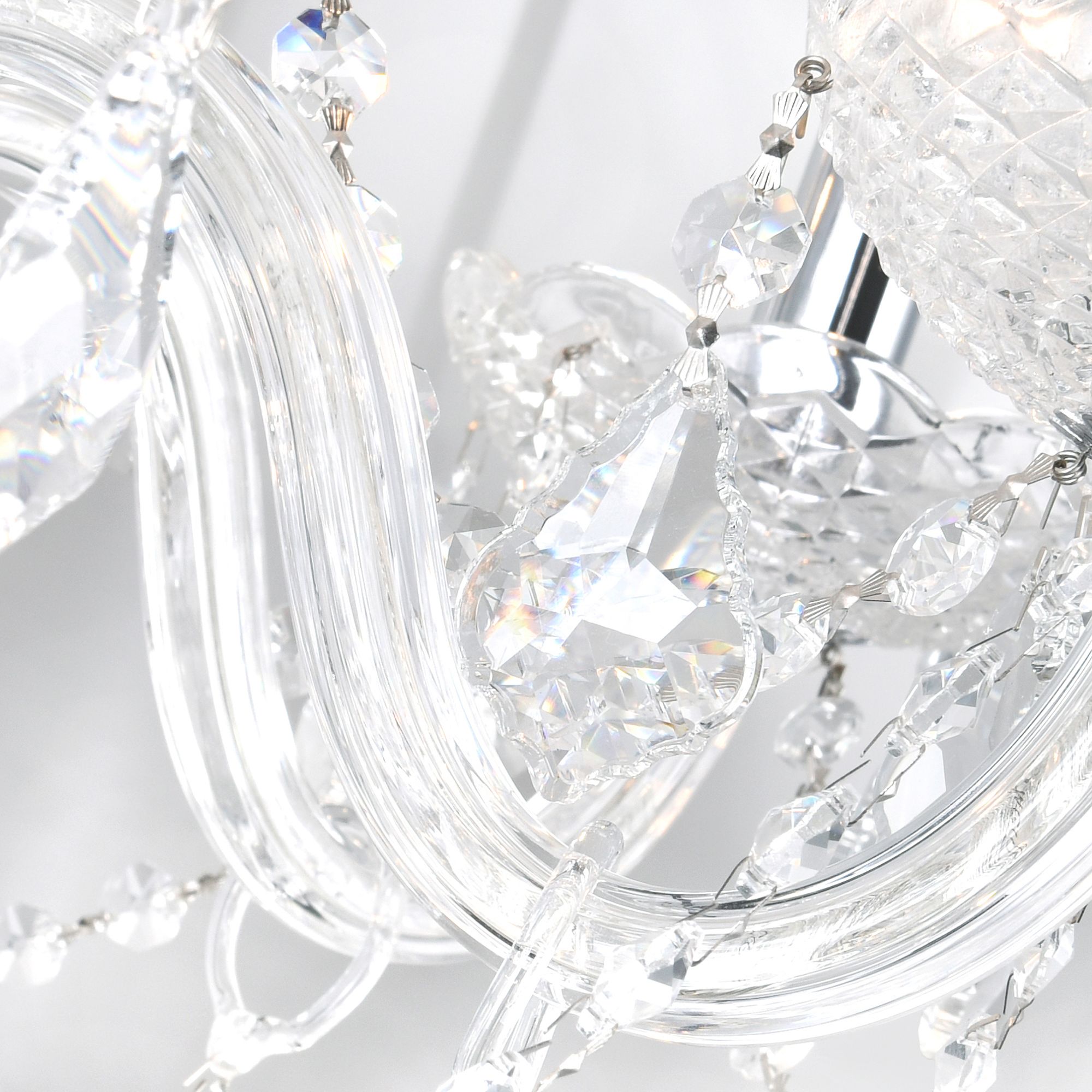 Image 7 Princeton 6 Light Down Chandelier With Chrome Finish more views