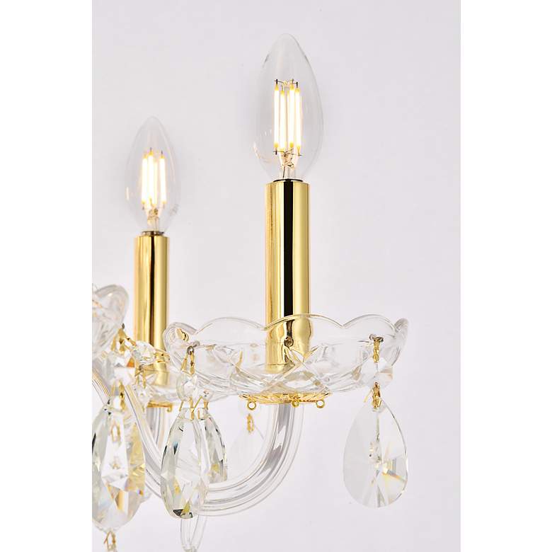 Image 6 Princeton 8 Lt Gold Chandelier Clear more views