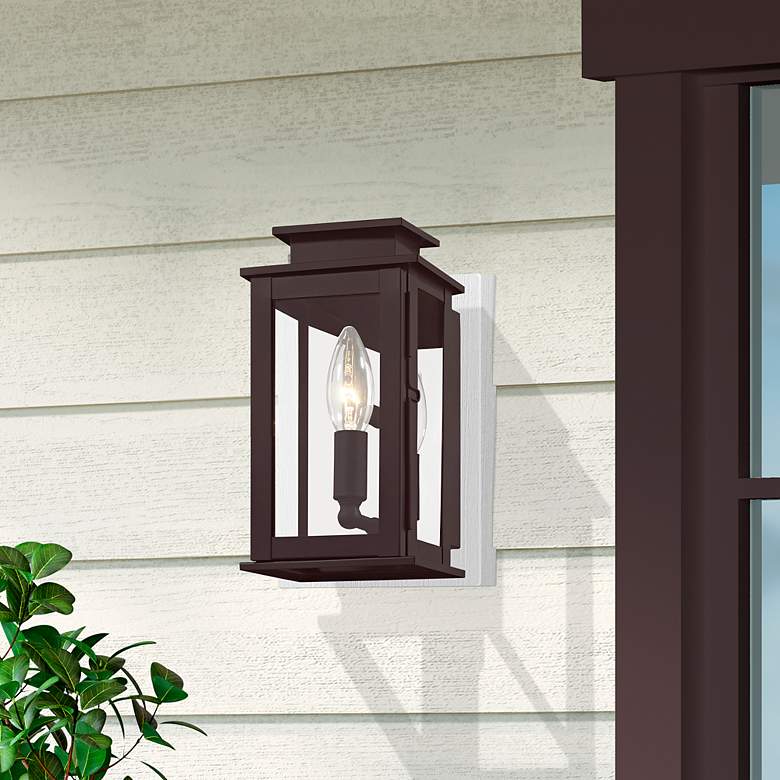 Image 1 Princeton 9" High Bronze Outdoor Wall Light