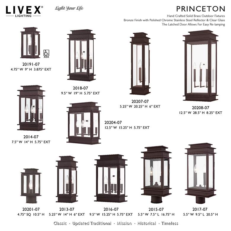 Image 7 Princeton 9" High Bronze Outdoor Wall Light more views