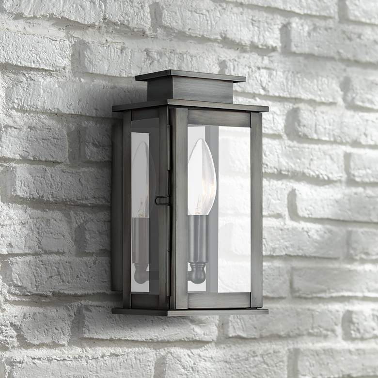 Image 1 Princeton 9 inch High Vintage Pewter Outdoor Wall Light