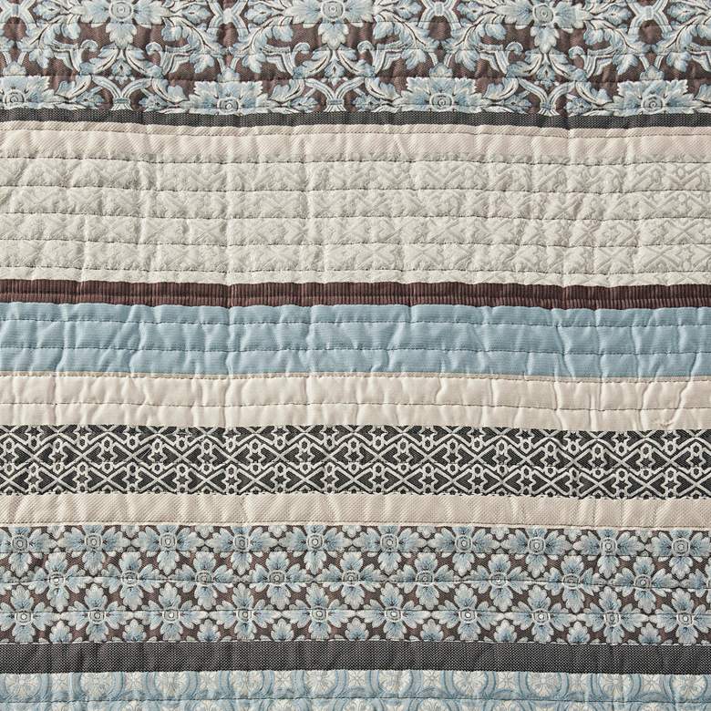 Image 5 Princeton Blue Jacquard Full/Queen 5-Piece Coverlet Set more views