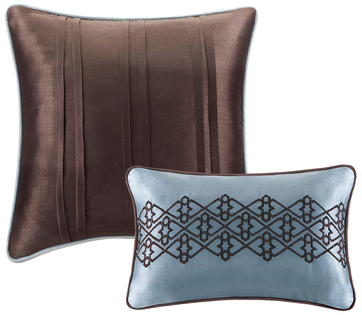 Princeton Blue Jacquard Full/Queen 5-Piece Coverlet Set