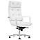 Princeton Executive White Faux Leather Office Chair