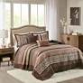Thumbnail1 of Princeton Red Jacquard King 5-Piece Bedspread Set