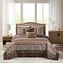 Thumbnail3 of Princeton Red Jacquard King 5-Piece Bedspread Set more views