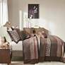 Thumbnail4 of Princeton Red Jacquard King 5-Piece Bedspread Set more views
