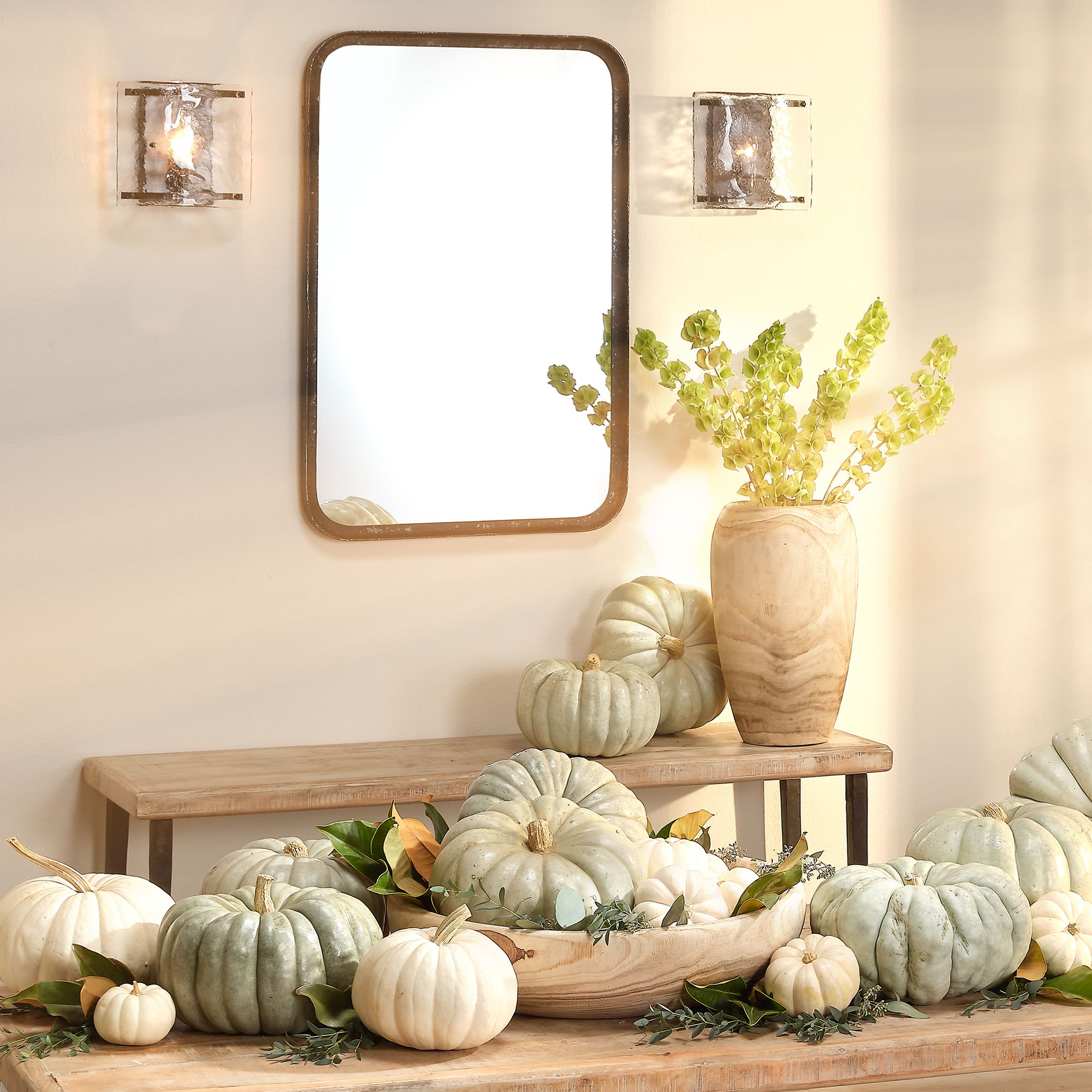 Principle Distressed Black Metal 24" x 36" Wall Mirror