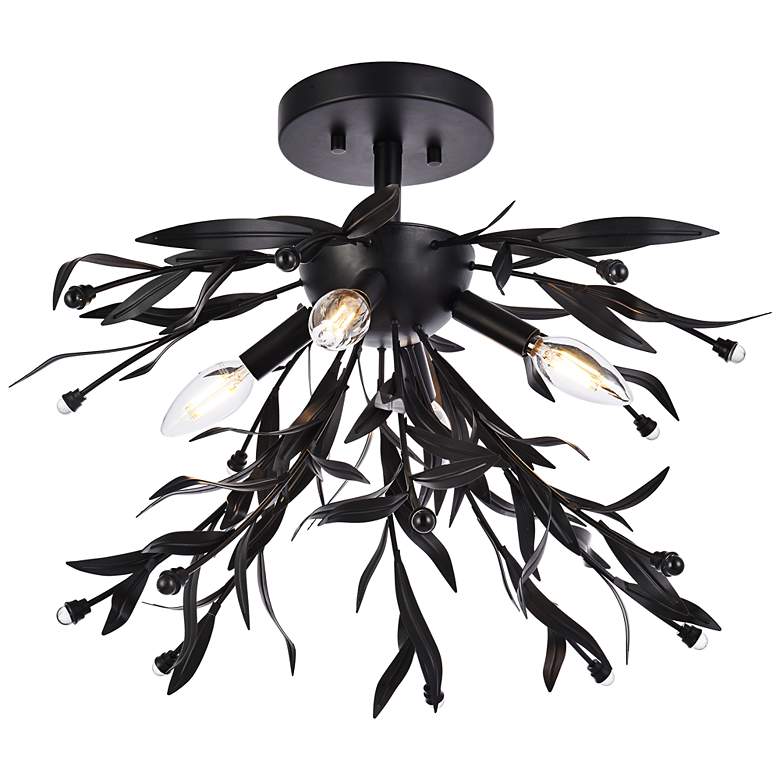 Image 7 Priscilla 18.5" Flush Mount In Black more views