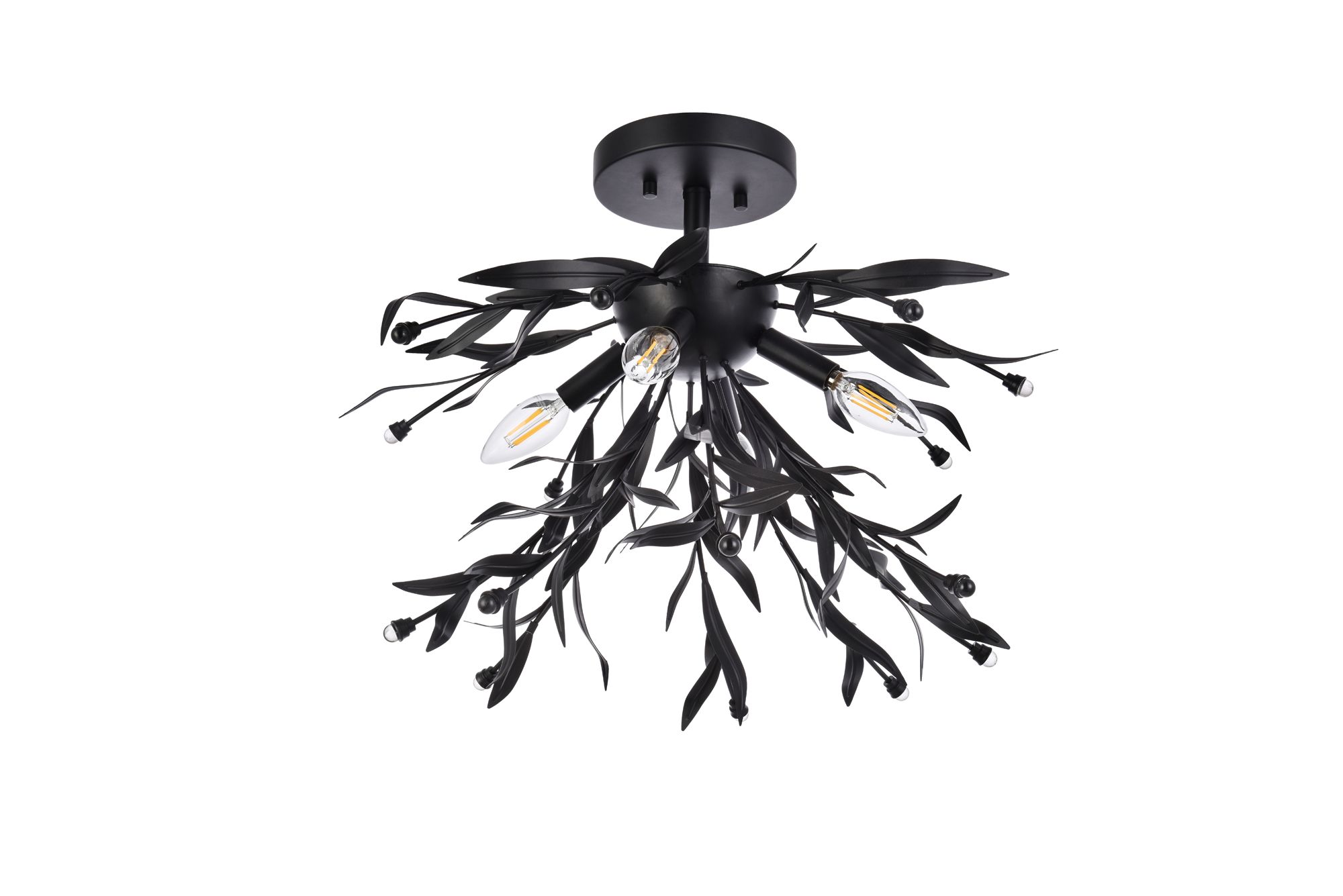 Priscilla 18.5" Flush Mount In Black