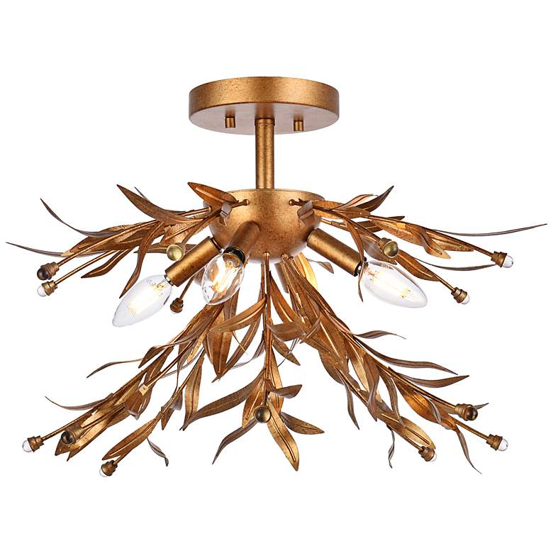 Image 2 Priscilla 18.5" Flush Mount In Gold Leaf
