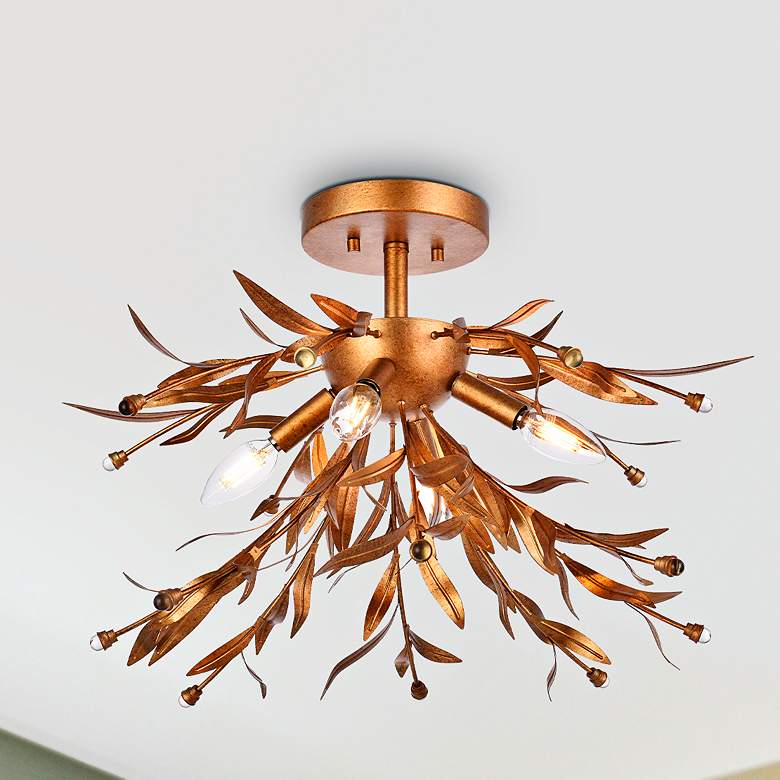 Image 1 Priscilla 18.5" Flush Mount In Gold Leaf