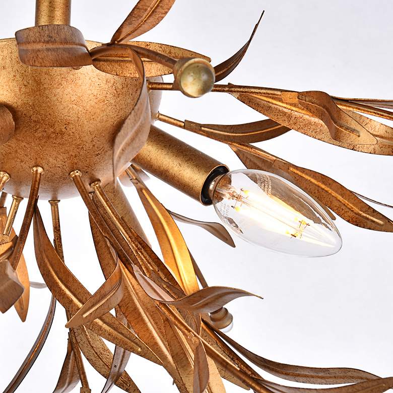 Image 5 Priscilla 18.5" Flush Mount In Gold Leaf more views