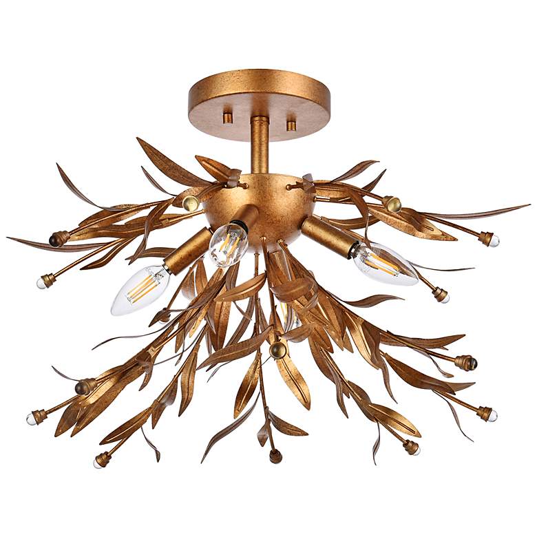 Image 7 Priscilla 18.5" Flush Mount In Gold Leaf more views