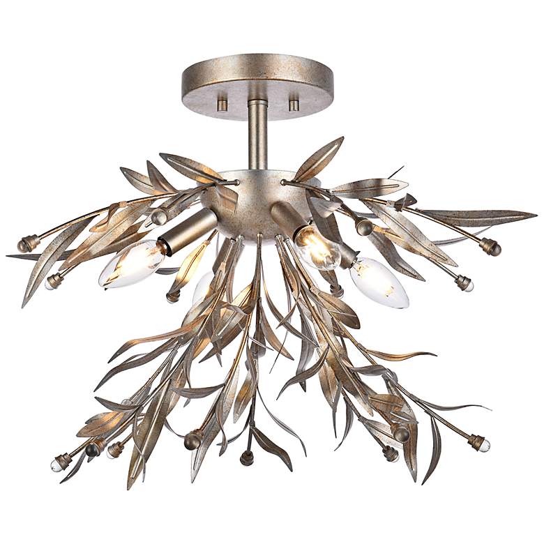Image 2 Priscilla 18.5" Flush Mount In Silver Leaf