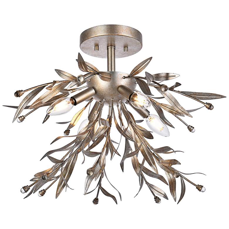 Image 4 Priscilla 18.5" Flush Mount In Silver Leaf more views