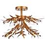 2_Priscilla 18 1/2"W Gold Leaf 4-Light Ceiling Light
