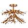 Priscilla 18 1/2"W Gold Leaf 4-Light Ceiling Light