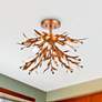 1_Priscilla 18 1/2"W Gold Leaf 4-Light Ceiling Light