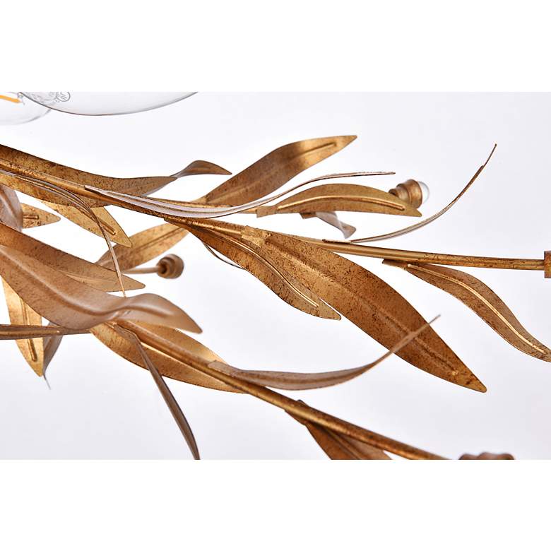 Image 7 Priscilla 18 1/2"W Gold Leaf 4-Light Ceiling Light more views