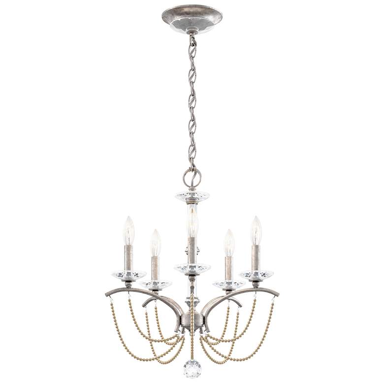Image 1 Priscilla 22 inchH x 18 inchW 5-Light Crystal Chandelier in Antique Silve
