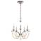 Priscilla 22"H x 18"W 5-Light Crystal Chandelier in Antique Silve