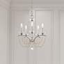 1_Priscilla 22"H x 18"W 5-Light Crystal Chandelier in Antique Silve