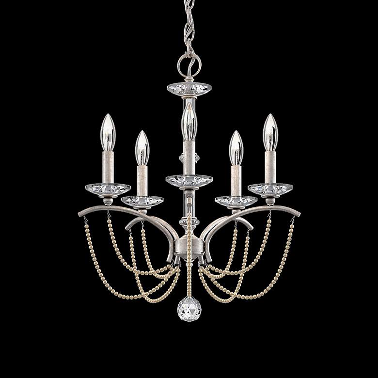 Image 3 Priscilla 22"H x 18"W 5-Light Crystal Chandelier in Antique Silve more views
