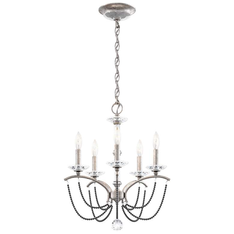 Image 1 Priscilla 22 inchH x 18 inchW 5-Light Crystal Chandelier in Antique Silve