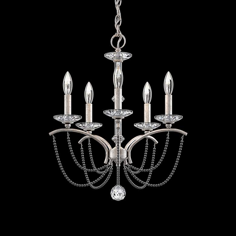 Image 3 Priscilla 22"H x 18"W 5-Light Crystal Chandelier in Antique Silve more views