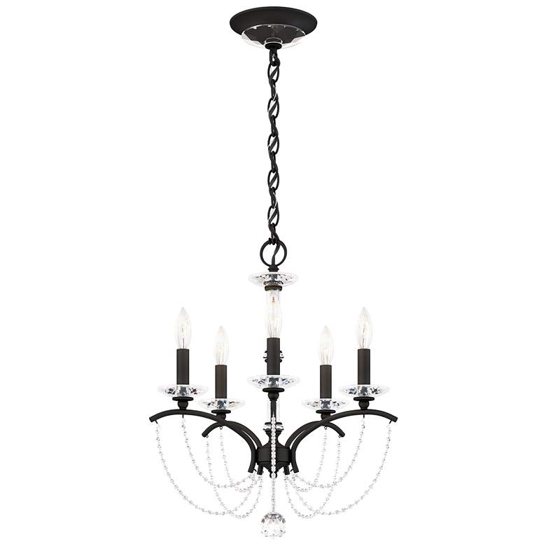 Image 1 Priscilla 22"H x 18"W 5-Light Crystal Chandelier in Black
