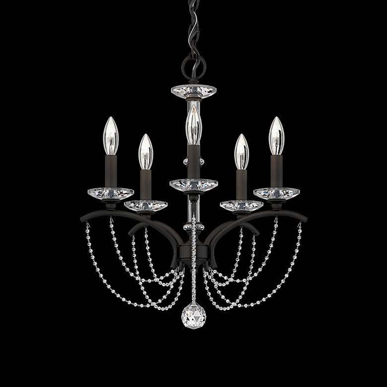 Image 4 Priscilla 22"H x 18"W 5-Light Crystal Chandelier in Black more views