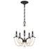 Priscilla 22"H x 18"W 5-Light Crystal Chandelier in Black