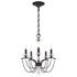 Priscilla 22"H x 18"W 5-Light Crystal Chandelier in Black