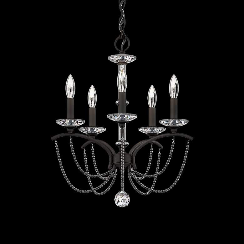 Image 3 Priscilla 22"H x 18"W 5-Light Crystal Chandelier in Black more views