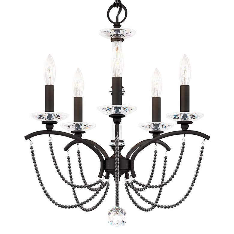 Image 5 Priscilla 22"H x 18"W 5-Light Crystal Chandelier in Black more views