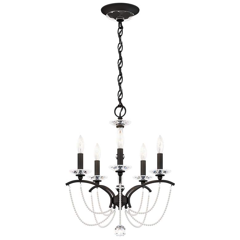 Image 1 Priscilla 22"H x 18"W 5-Light Crystal Chandelier in Black