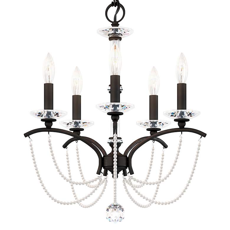 Image 5 Priscilla 22"H x 18"W 5-Light Crystal Chandelier in Black more views
