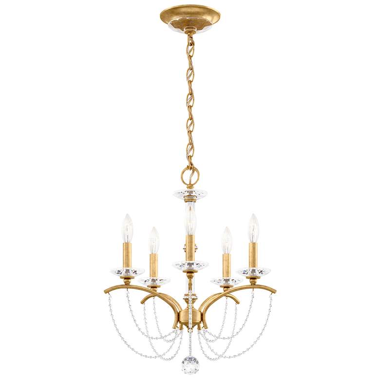 Image 1 Priscilla 22"H x 18"W 5-Light Crystal Chandelier in Heirloom Gold